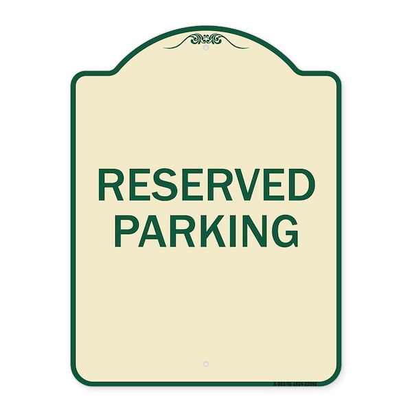 Signmission Reserved Parking Bright Yellow Heavy-Gauge Aluminum Architectural Sign, 24" x 18", TG-1824-22991 A-DES-TG-1824-22991 - main